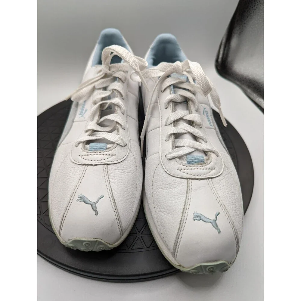 Women Size 11 PUMA TURIN light blue fog and white 342381